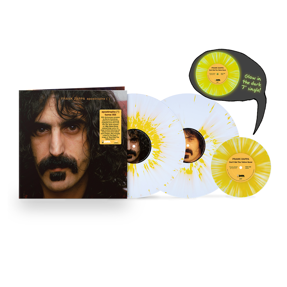 Apostrophe(') 50th Anniversary (2LP White w/ Yellow Snow Splatter + 7" Single)