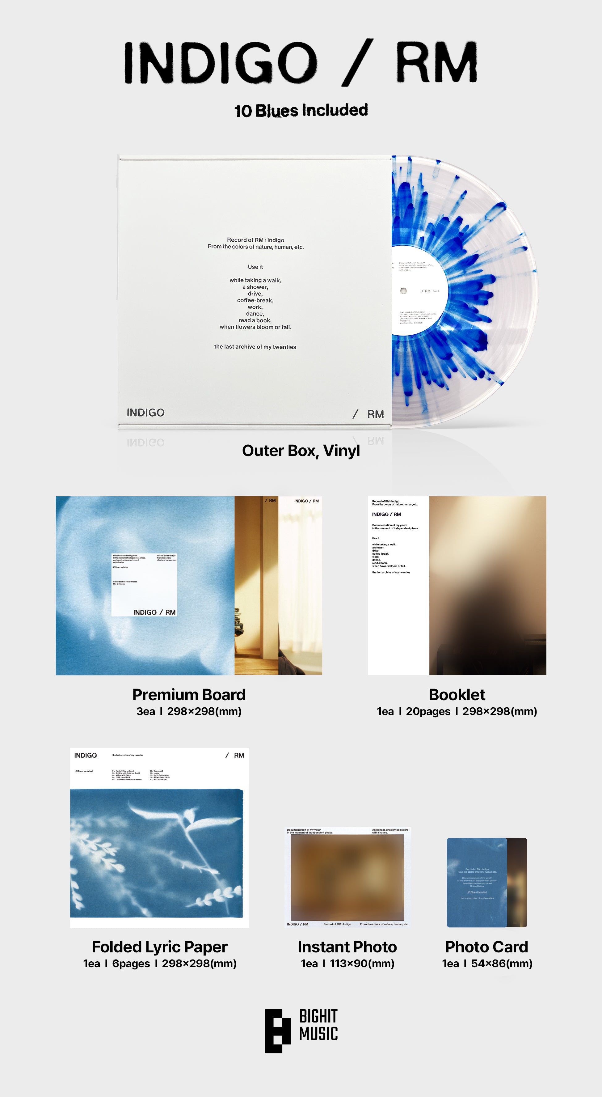 INDIGO by RM of BTS Vinyl