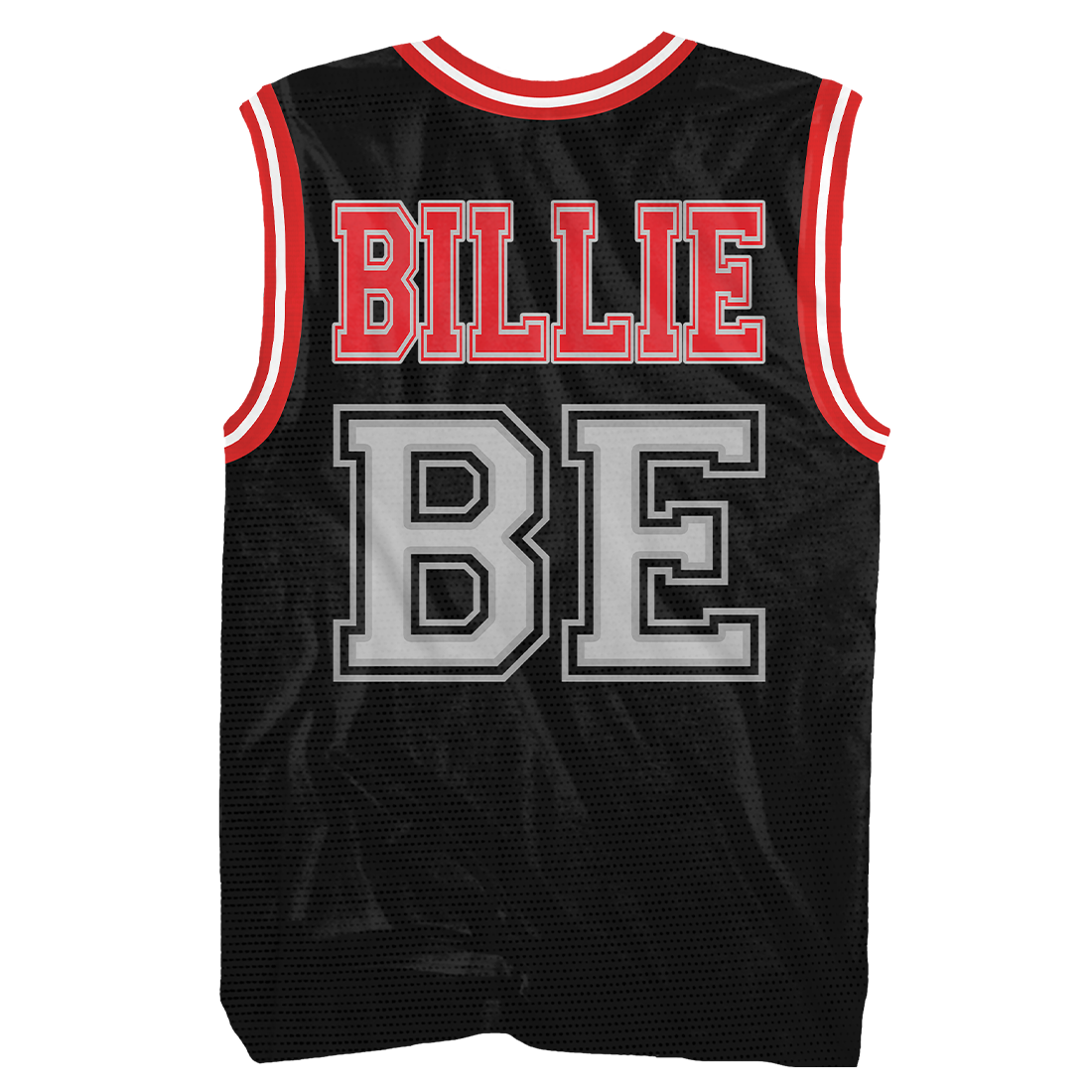 Billie Eilish Red and Black Jersey