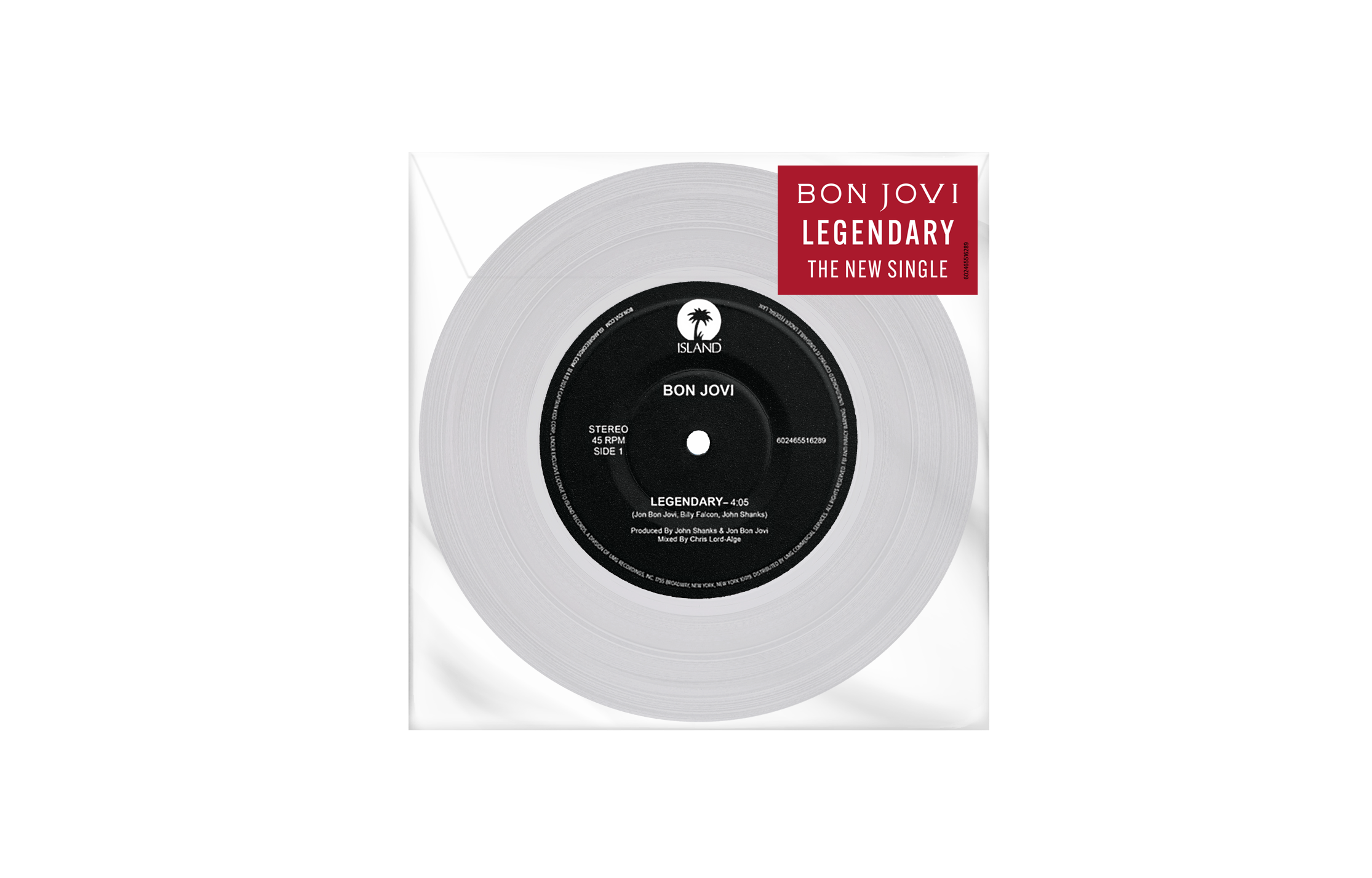 LEGENDARY - CLEAR 7” VINYL (LIMITED EDITION)