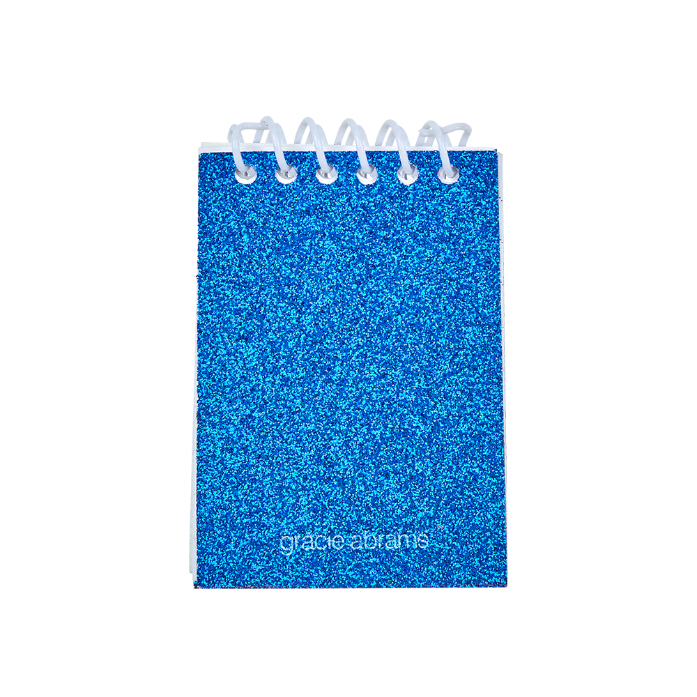 Secrets Blue Glitter Mini Notepad