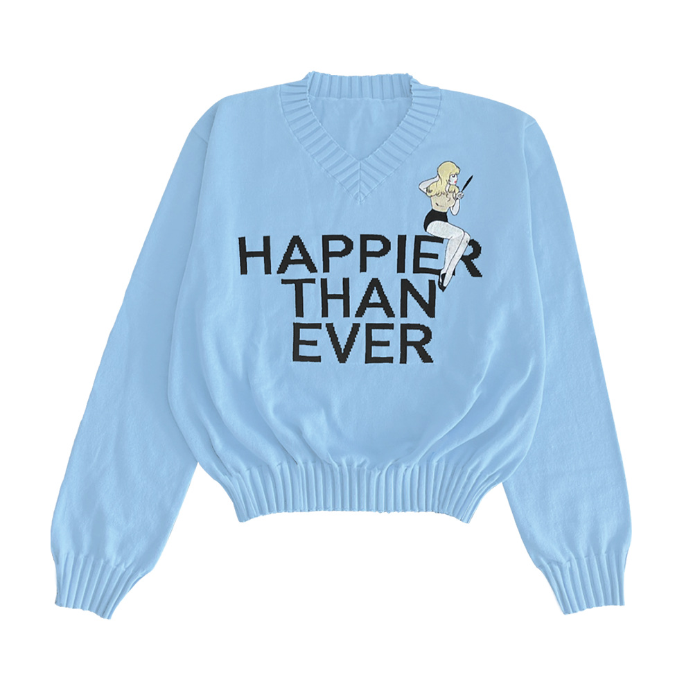 Happier Than Ever Knit Sweater – UMUSIC Shop Canada