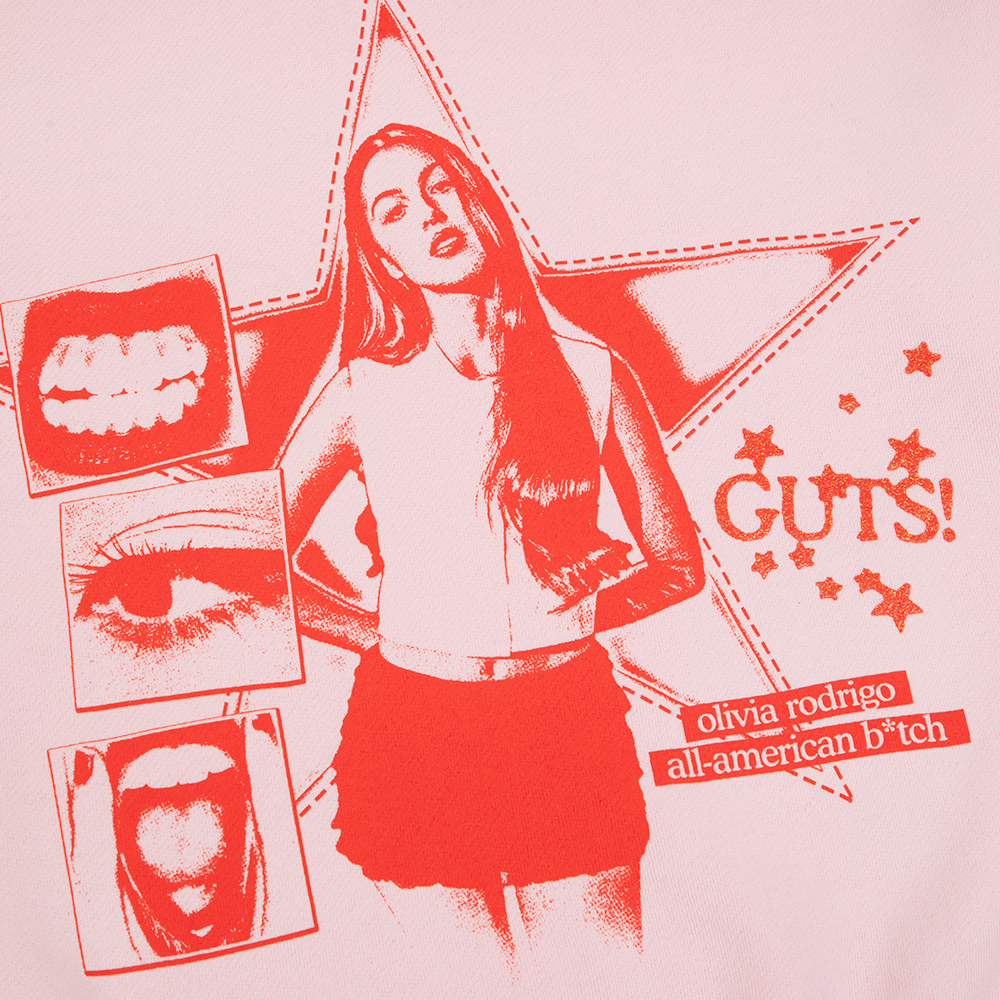 Pull ras du cou GUTS World Tour en rose