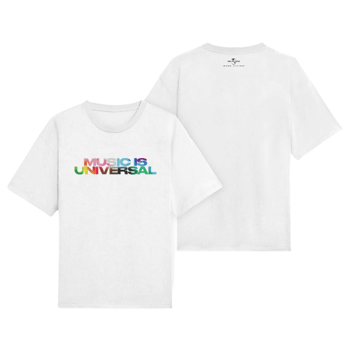 T-shirt blanc « La musique est universelle »